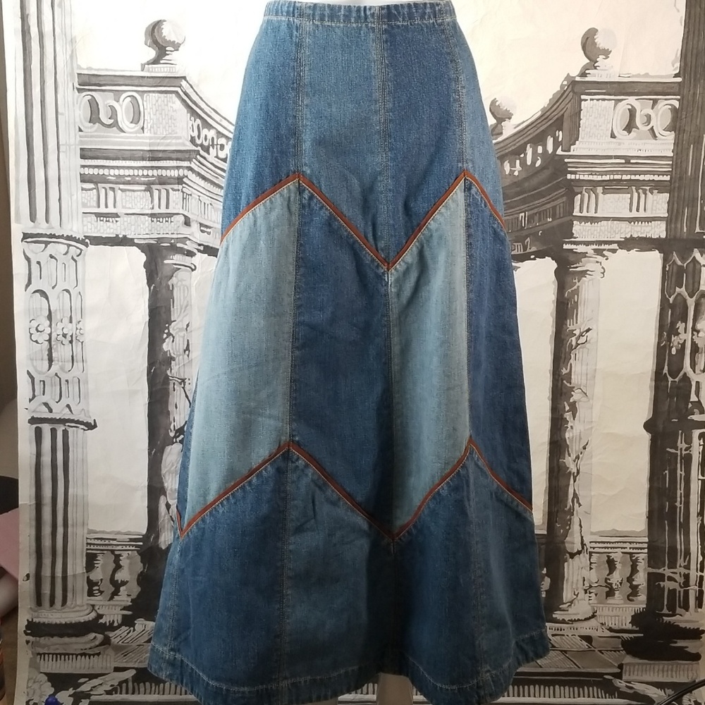 Free People Bliss Made Denim Maxi Skirt